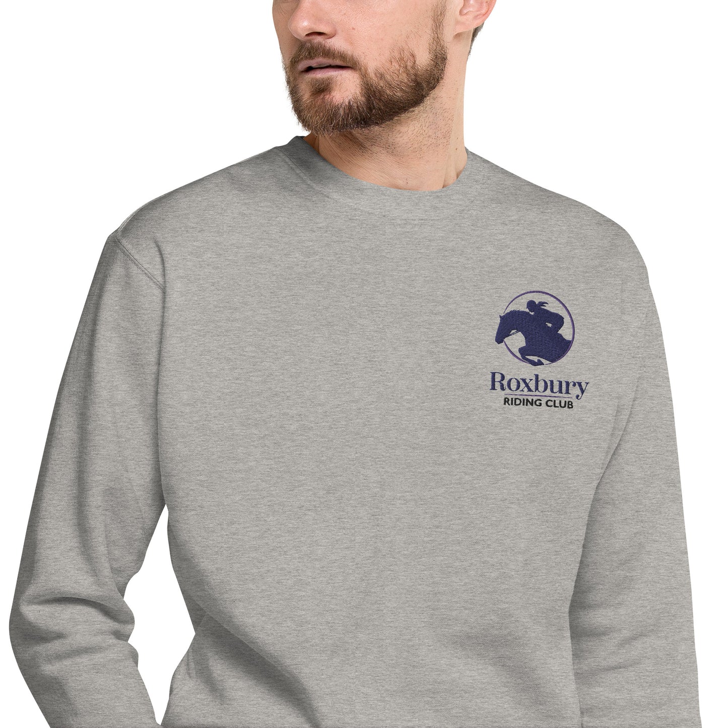 Roxbury Riding Club Unisex Premium Sweatshirt Embroidered Logo