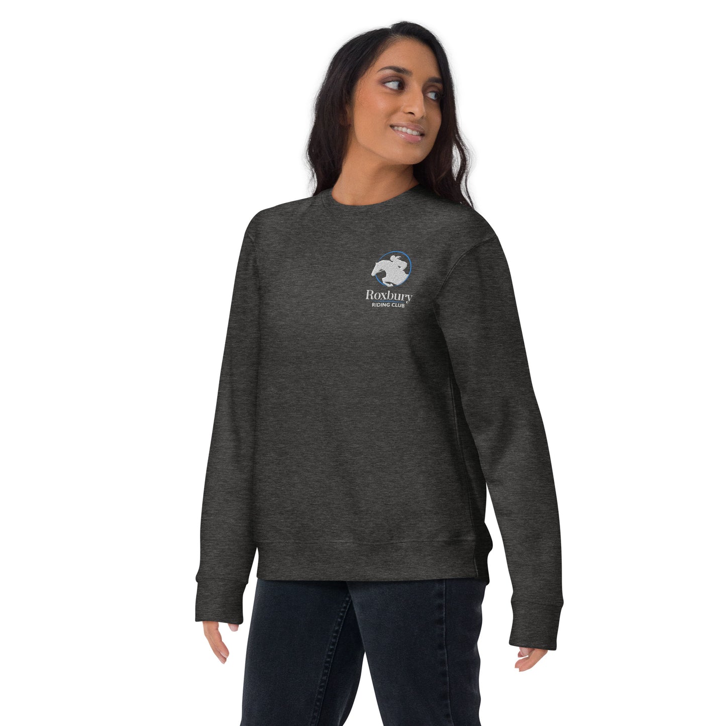 Roxbury Riding Club Charcoal Grey Unisex Crew Sweatshirt