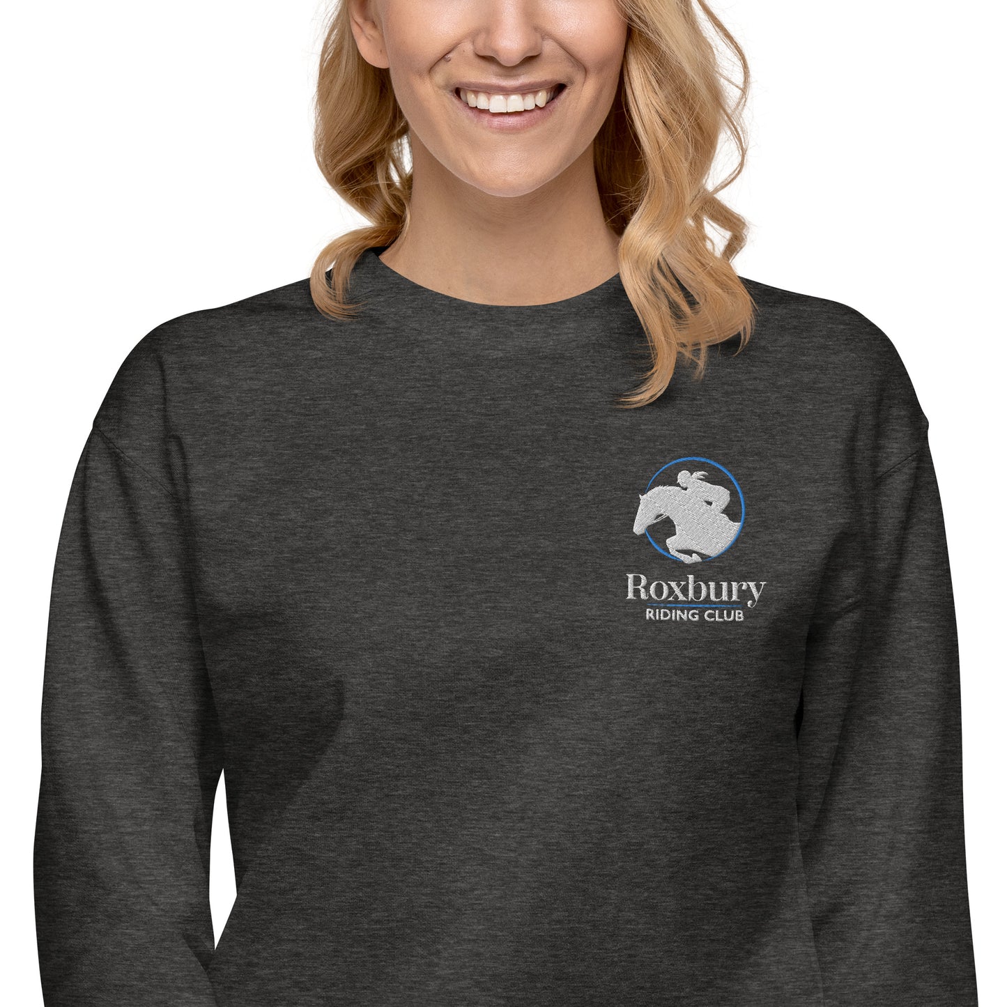 Roxbury Riding Club Charcoal Grey Unisex Crew Sweatshirt