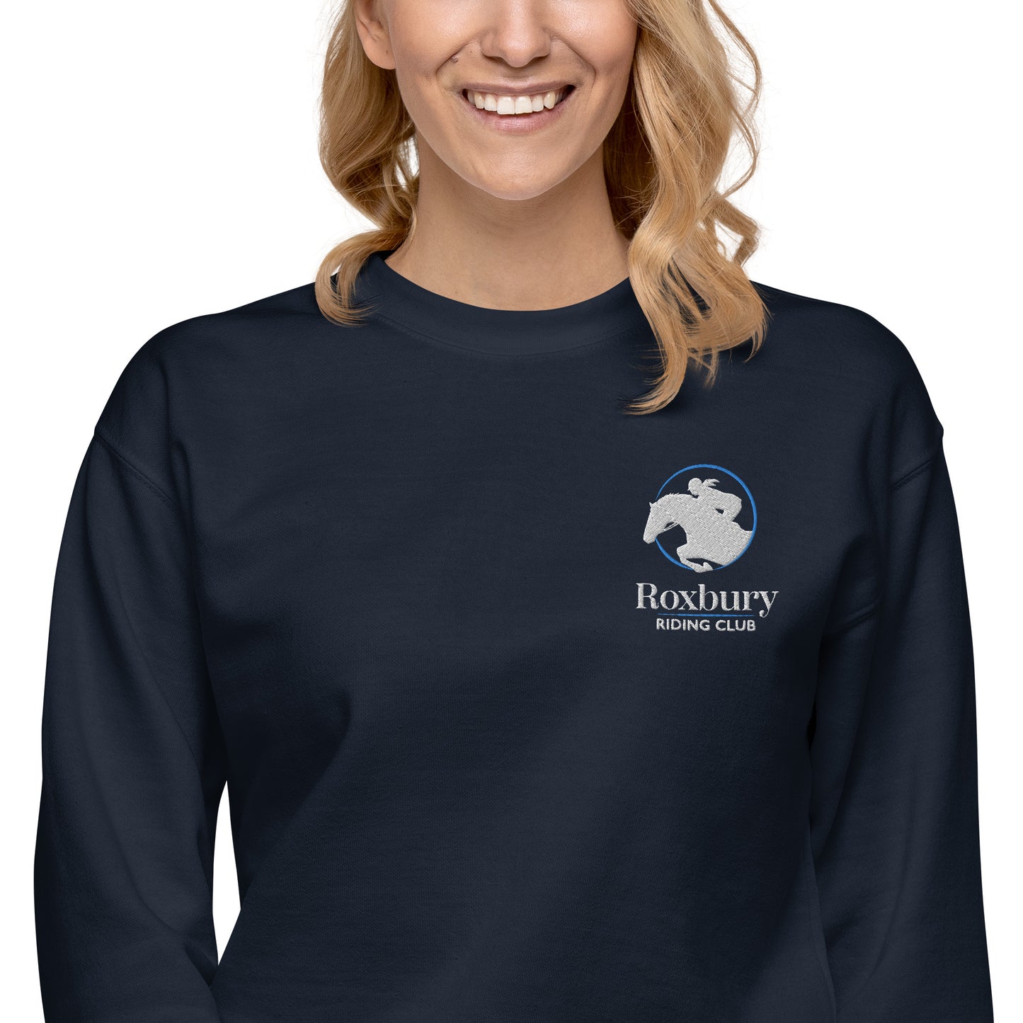 Roxbury Riding Club Navy Unisex Crew Sweatshirt