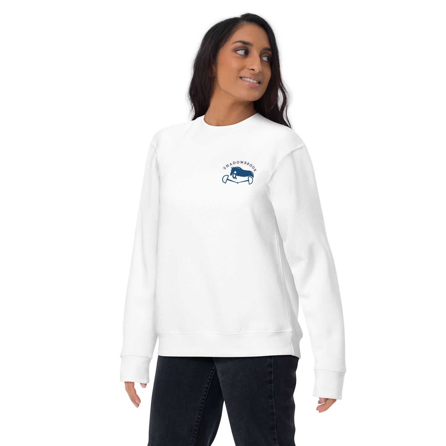 Shadowbrook Stables White Unisex Crew Sweatshirt