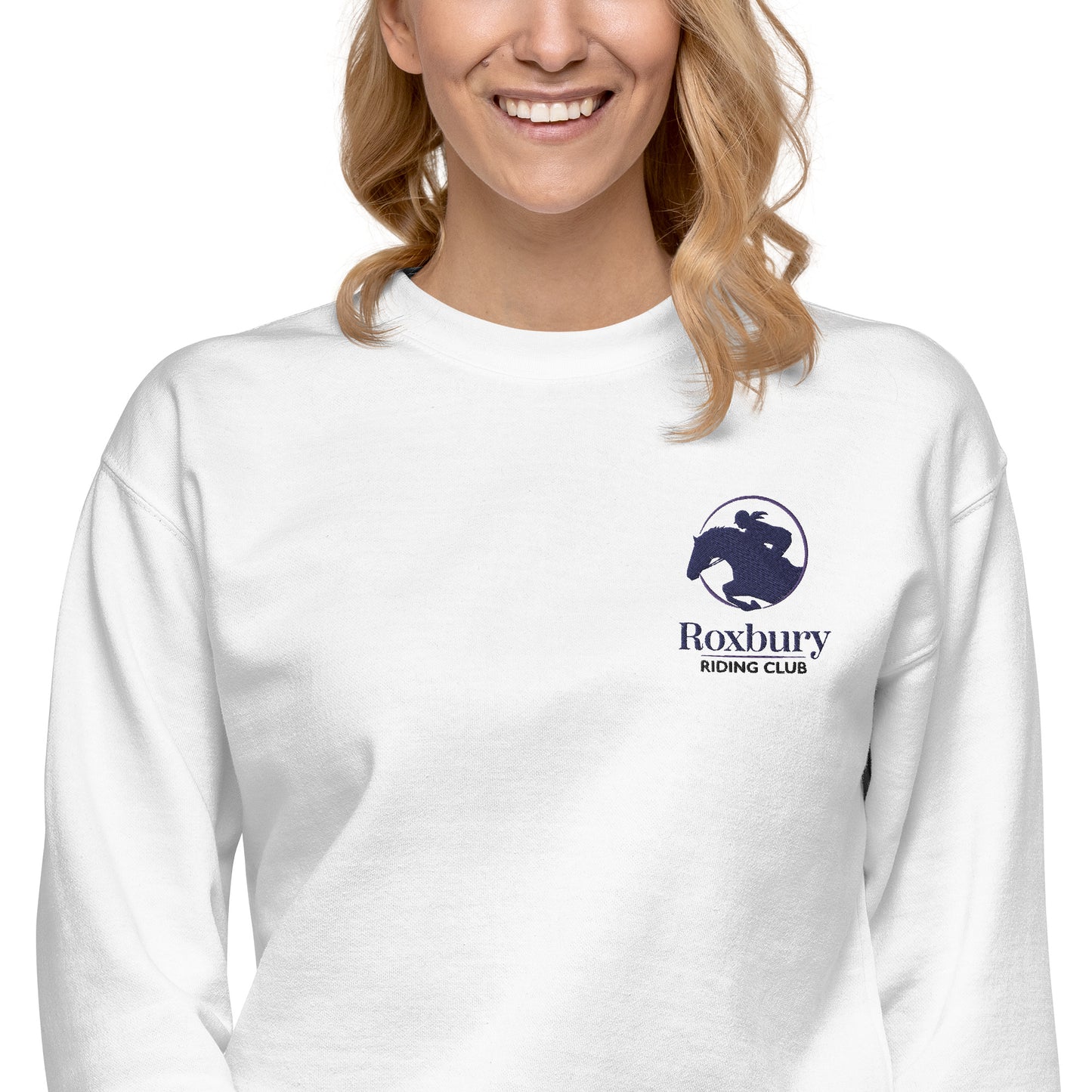 Roxbury Riding Club Unisex Premium Sweatshirt Embroidered Logo
