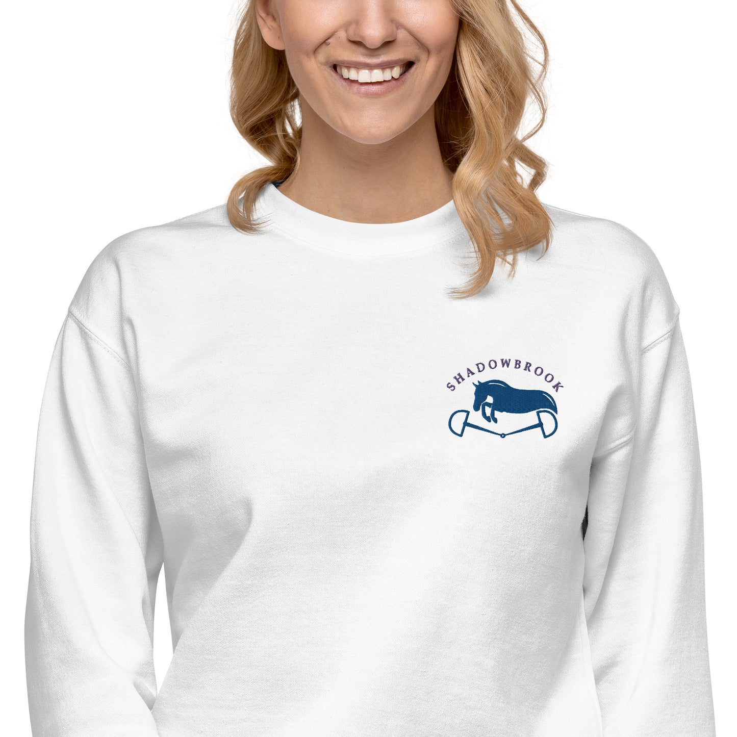Shadowbrook Stables White Unisex Crew Sweatshirt