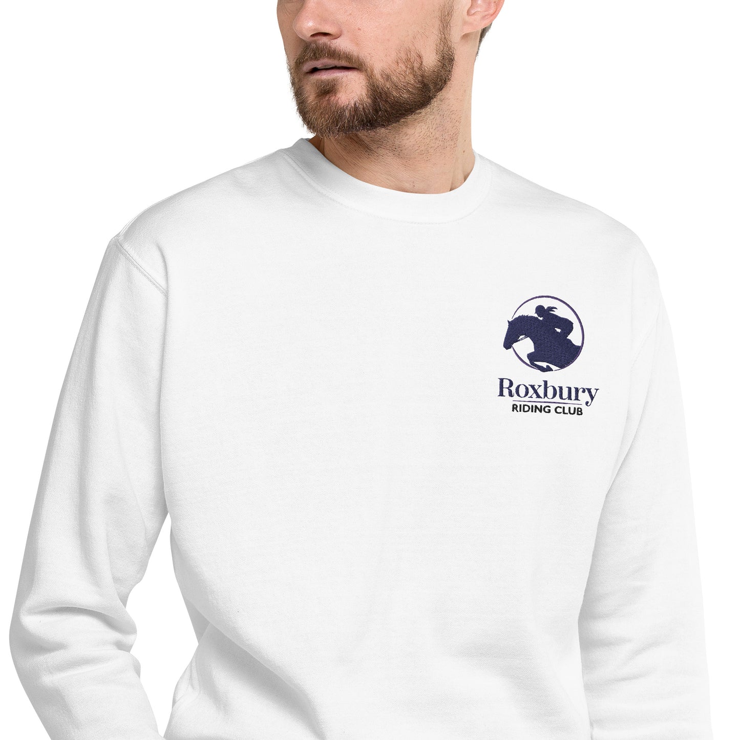 Roxbury Riding Club Unisex Premium Sweatshirt Embroidered Logo