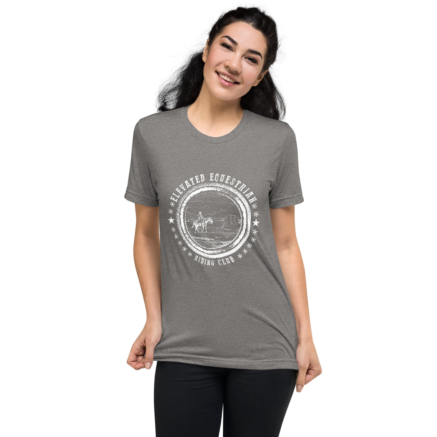 Elevated Equestrian Riding Club Grey Unisex Short Sleeve T-shirt