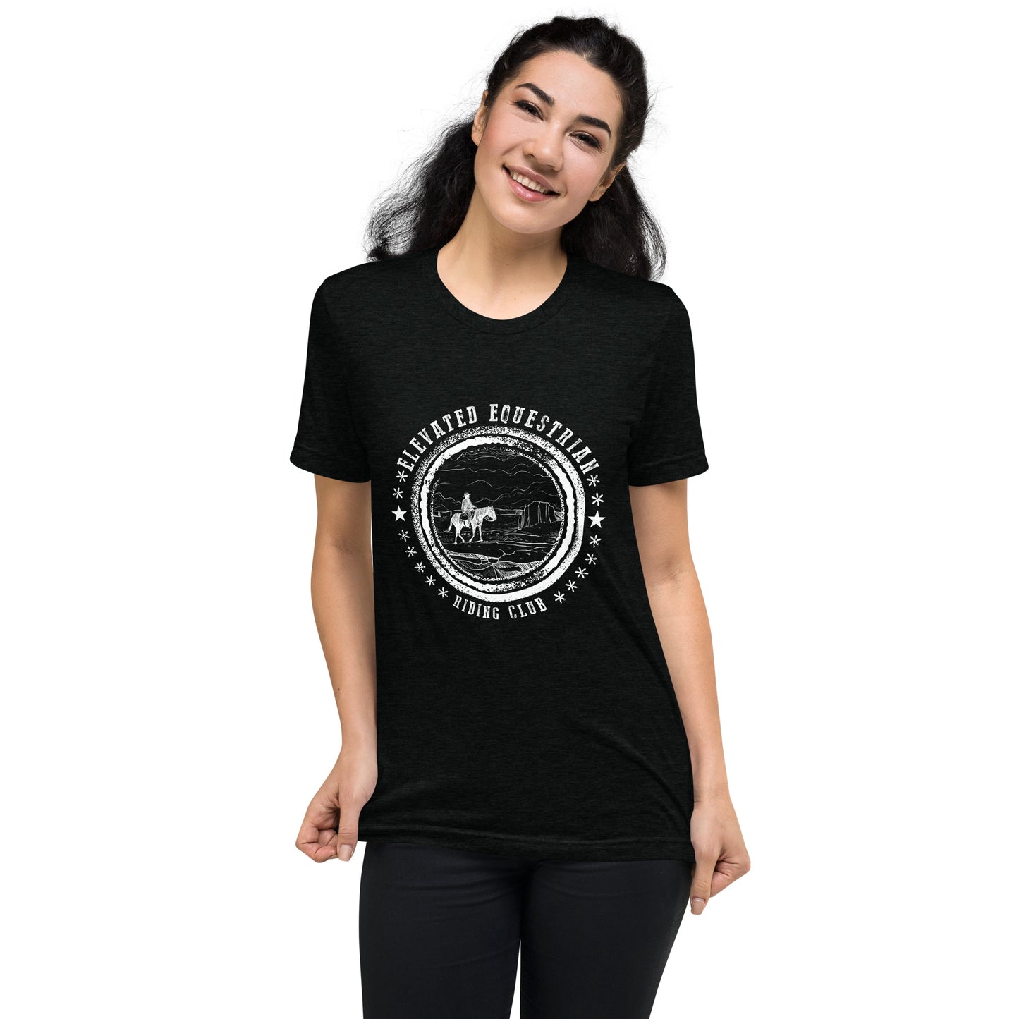 Elevated Equestrian Riding Club Black Unisex Short Sleeve T-shirt