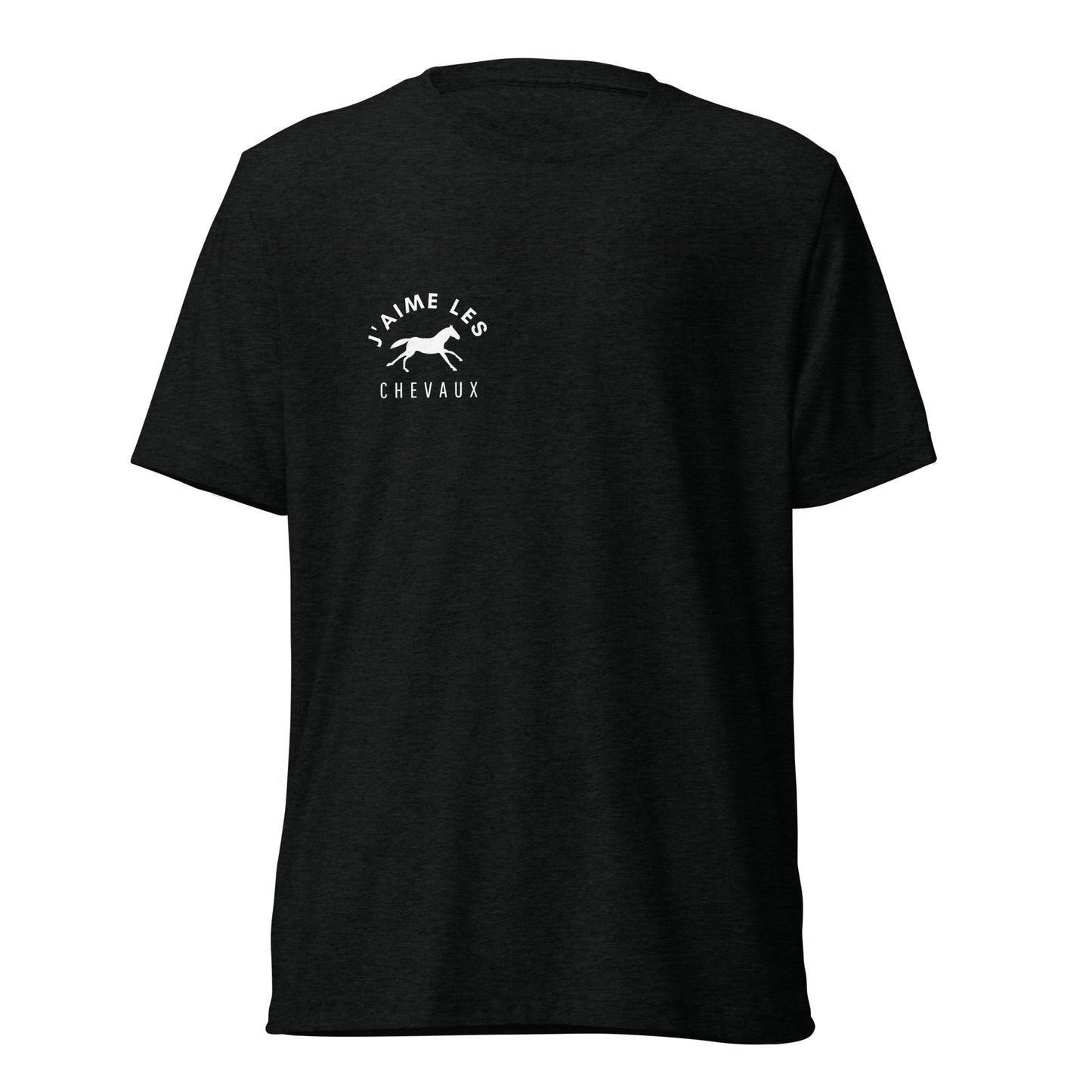 "I Love Horses" In French - Black Unisex Short Sleeve T-shirt