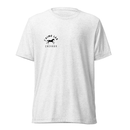 "I Love Horses" In French - White Unisex Short Sleeve T-shirt
