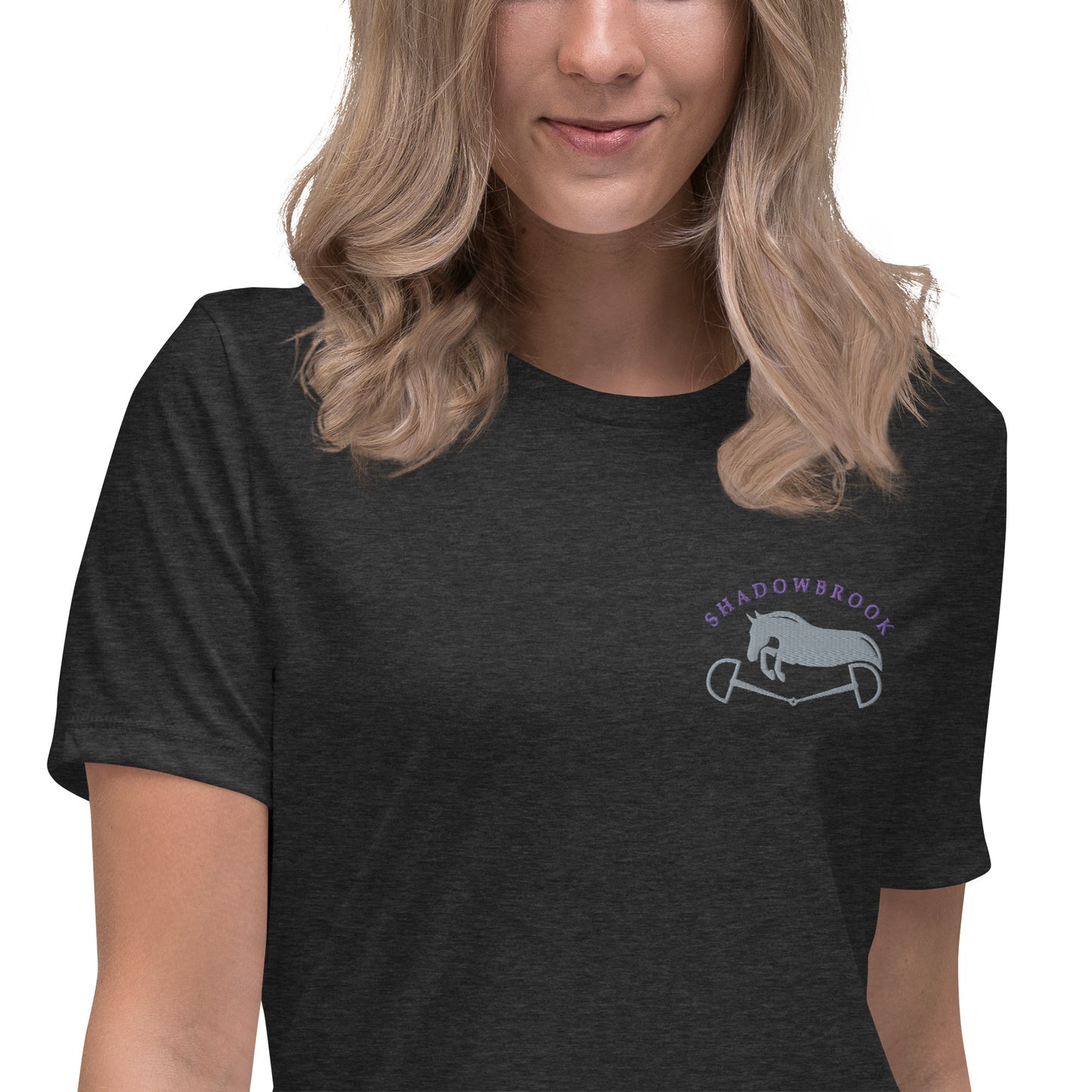 Shadowbrook Stables Dark Grey T-Shirt - Small Logo Front