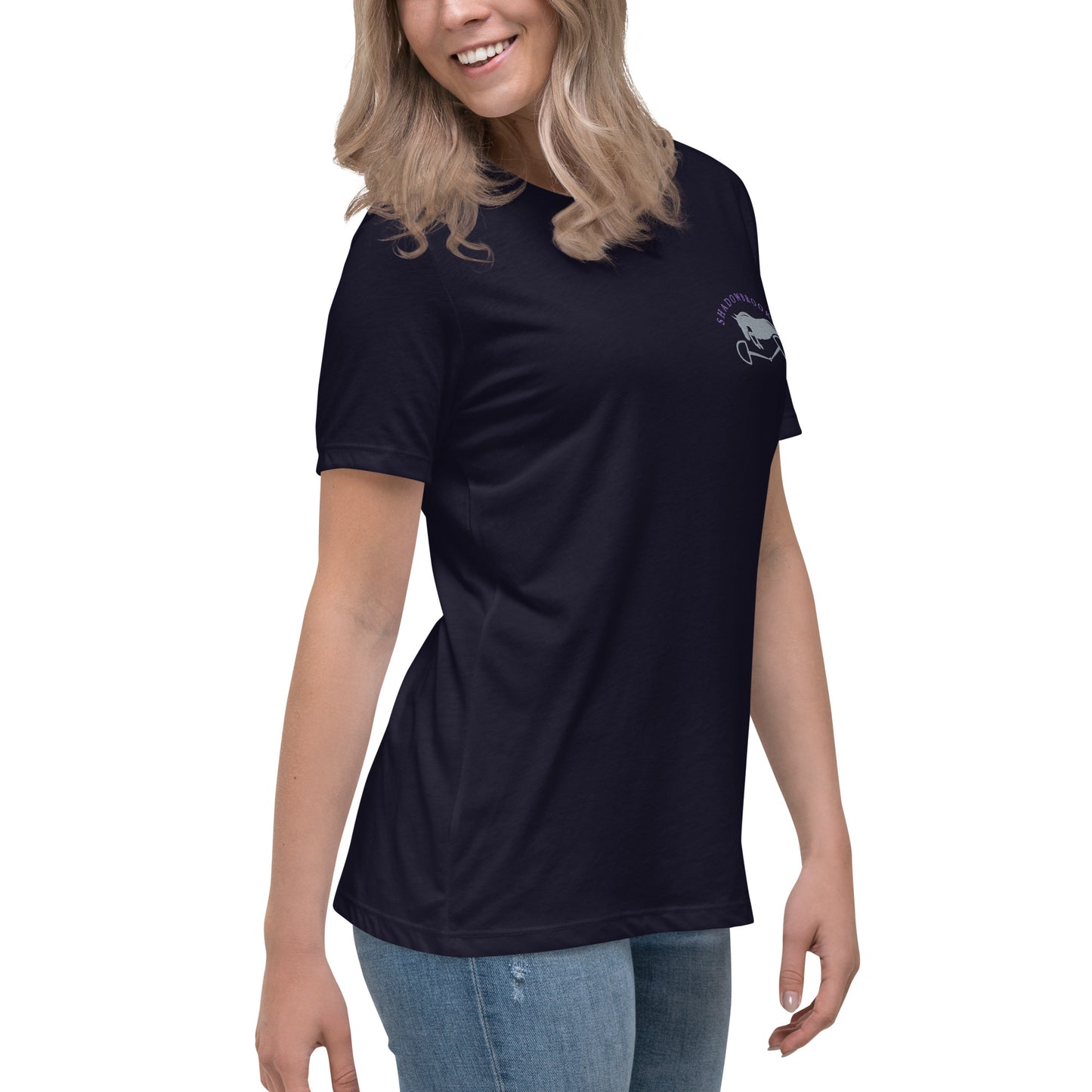 Shadowbrook Stables Navy T-Shirt - Small Logo Front